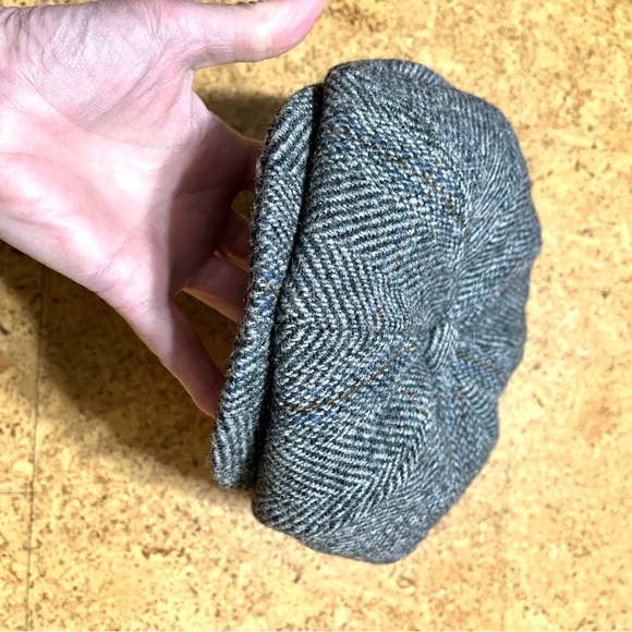 WoolOvers Men’s 100% Wool Bakers Boy Slate Grey Cap Hat NWT Sz M - Picture 12 of 16